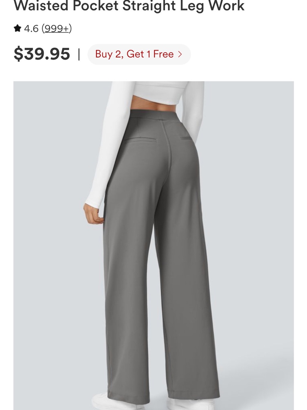 HALARA flex DayStretch High Waisted straight leg work pants